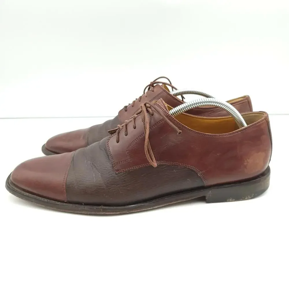 Johnston & Murphy Oxford Shoes Mens Size 11.5 M Brown‎ Leather *